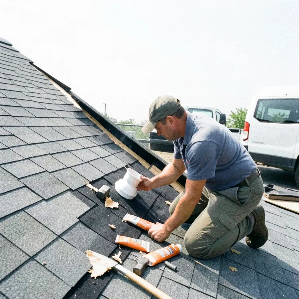 Roof leak repair at a home in Gresham, OR